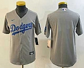 Youth Los Angeles Dodgers Blank Gray Cool Base Jersey,baseball caps,new era cap wholesale,wholesale hats